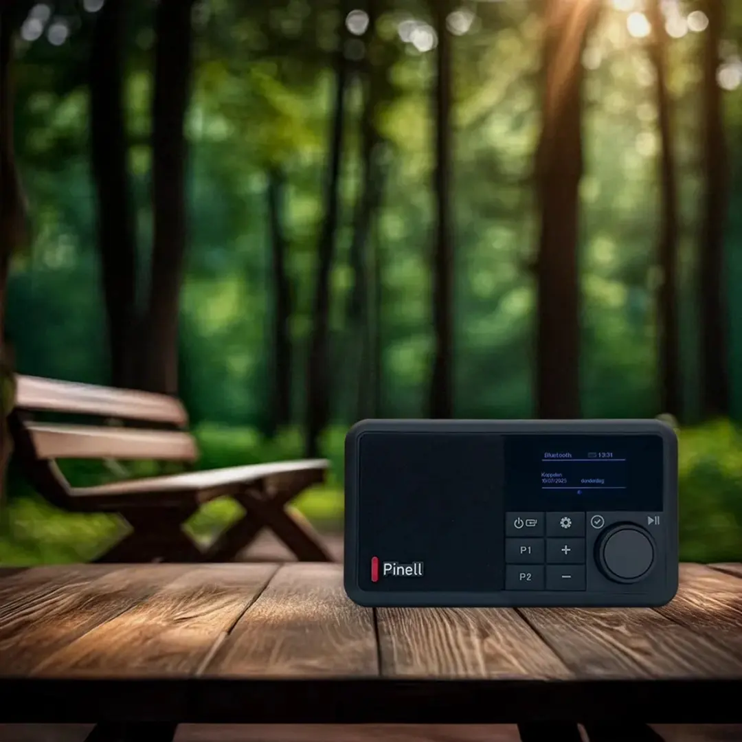 Pinell COMPACT Black Bluetooth DAB+/FM Speaker - 2W - Zwart