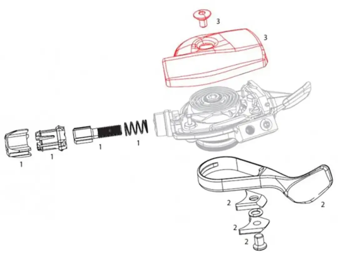 SRAM Trigger XX1 Behuizingen Set - Zwart