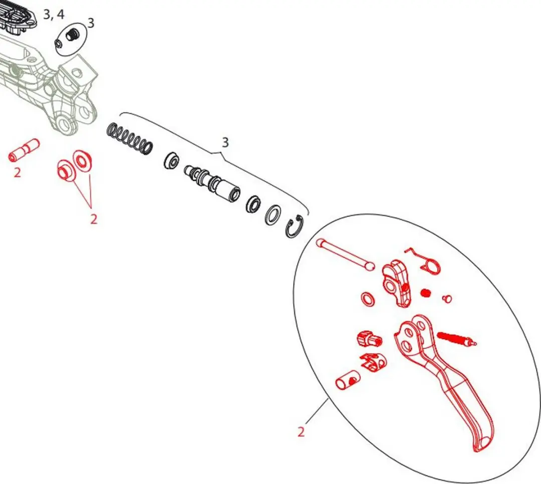 SRAM Guide R Hydraulische Remhendel - Meerkleurig