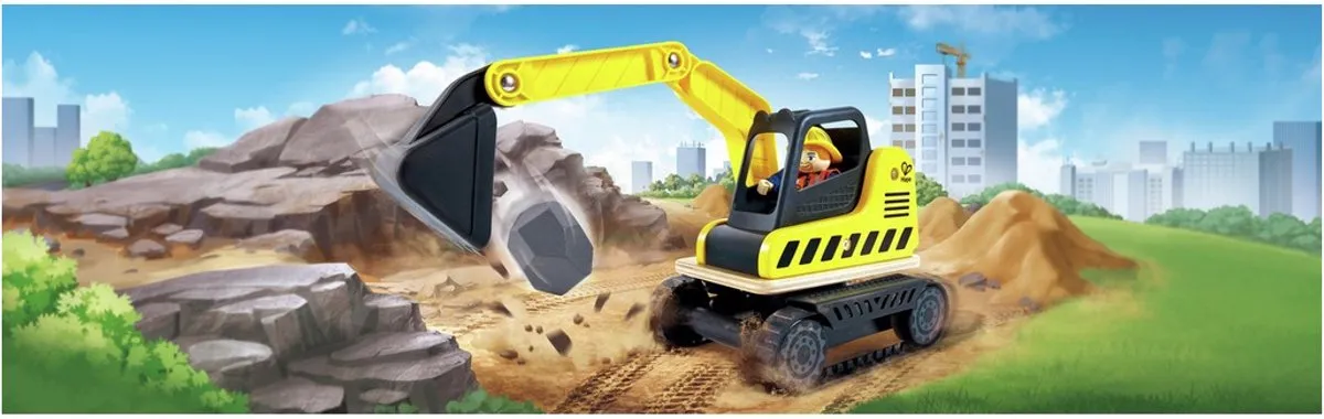 Hape Graafmachine 'n' Dump E3058 - Geel