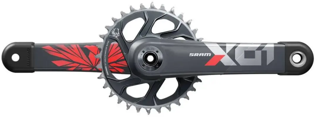SRAM X01 Eagle Boost DUB Crankset 175mm - 32T - Grijs/Rood