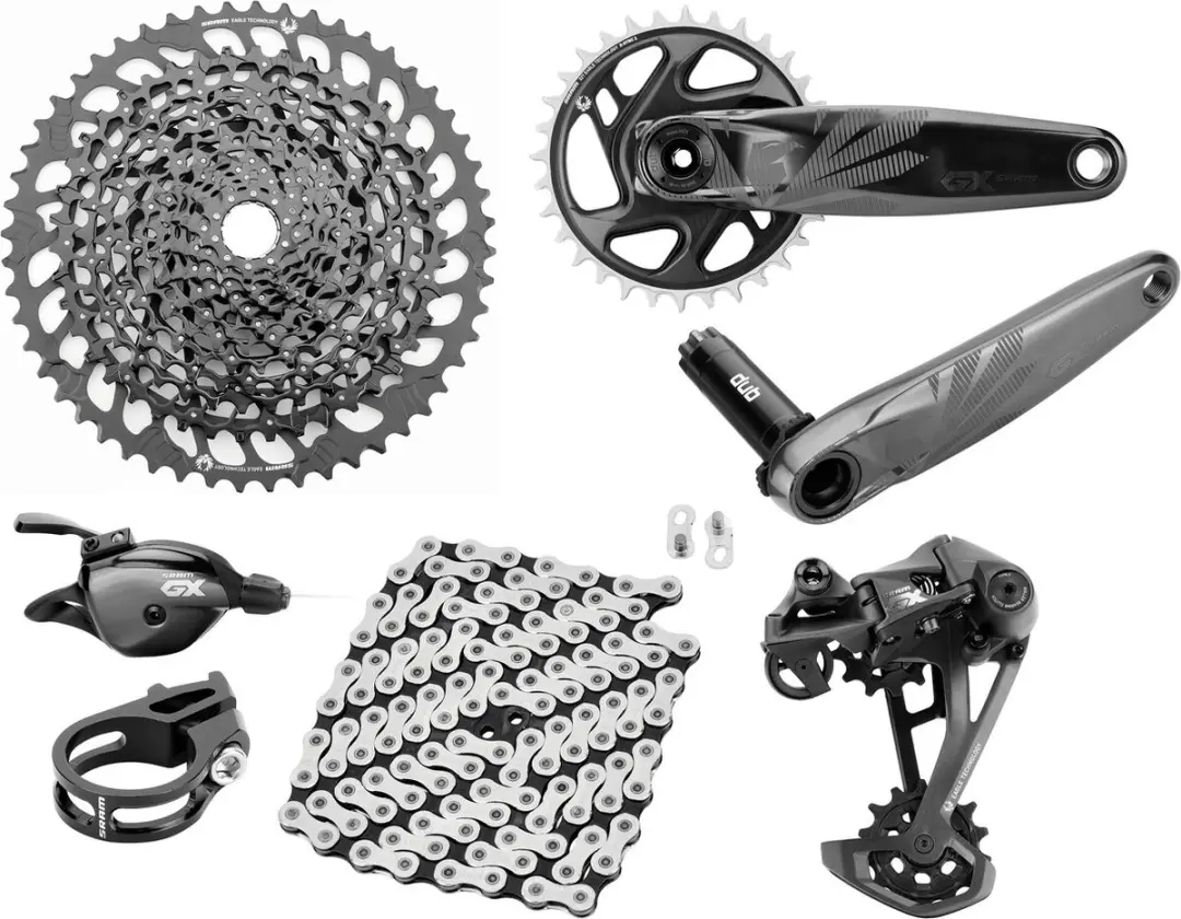 SRAM GX Eagle DUB Schakelaar Groepset 175mm - Grijs
