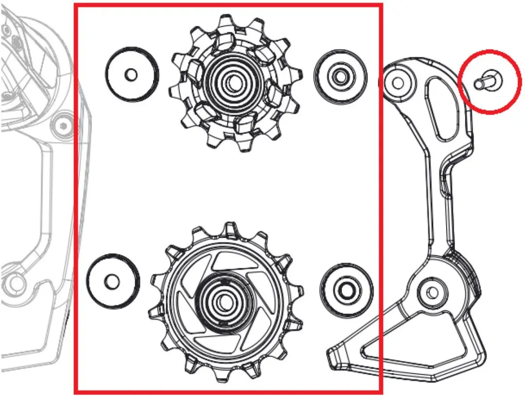 SRAM Rival eTap AXS Derailleurwielset Zwart