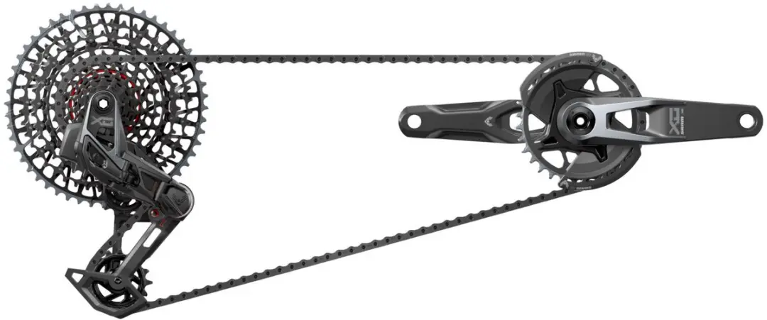 Sram X0 T-type Eagle Transmission Axs Groepset Zilver 175 mm 32t / 10-52t