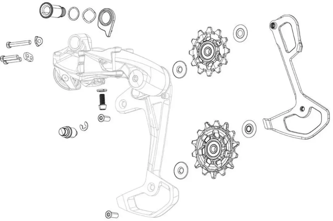 SRAM XX T-Type Eagle AXS Achterderailleur - Zwart