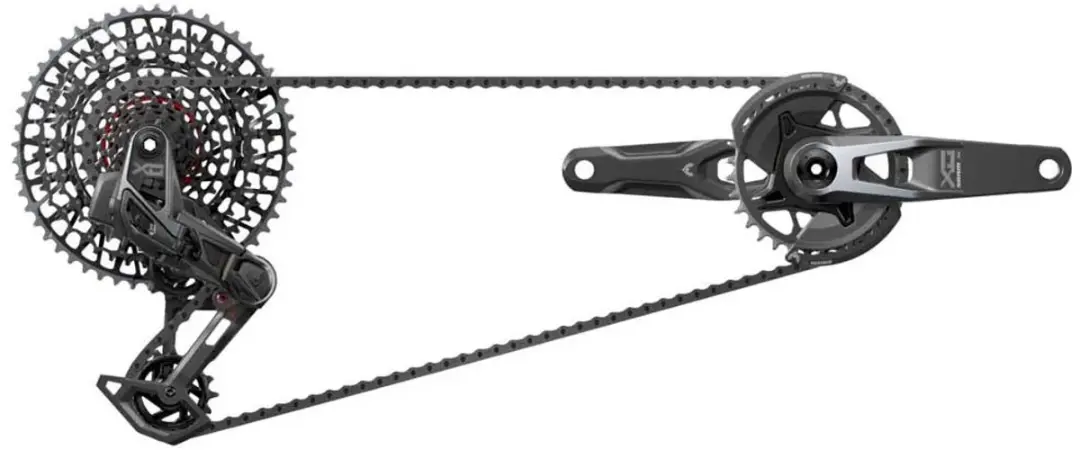 SRAM X0 AXS Eagle V2 Dub Wide Groepset - 165mm/32t - 10-52t