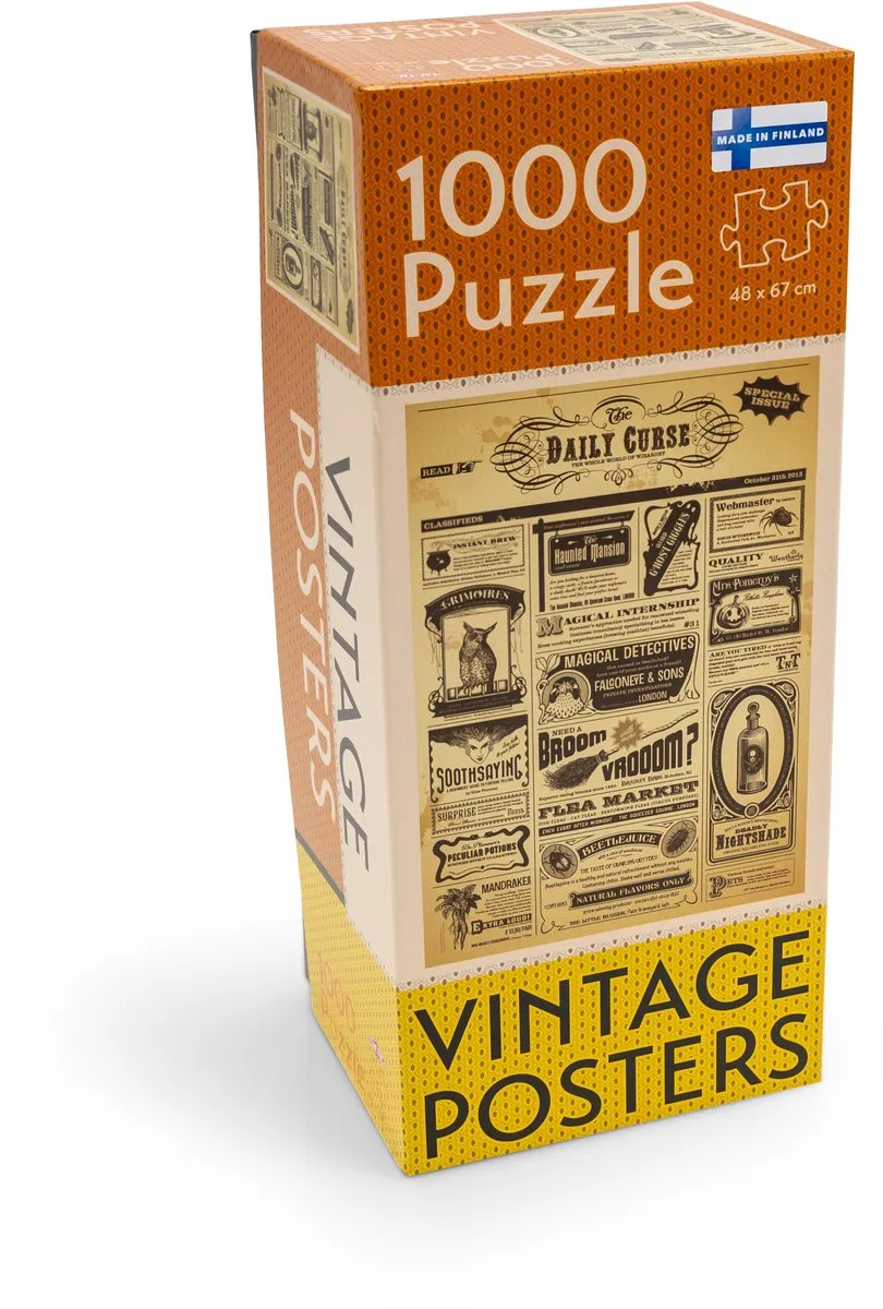 Tactic Puzzle 1000 Vintage Daily Curse - 1000 Stuks - Oranje