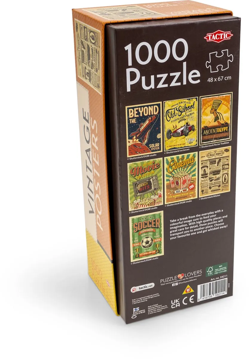 Tactic Puzzle 1000 Vintage Daily Curse - 1000 Stuks - Oranje