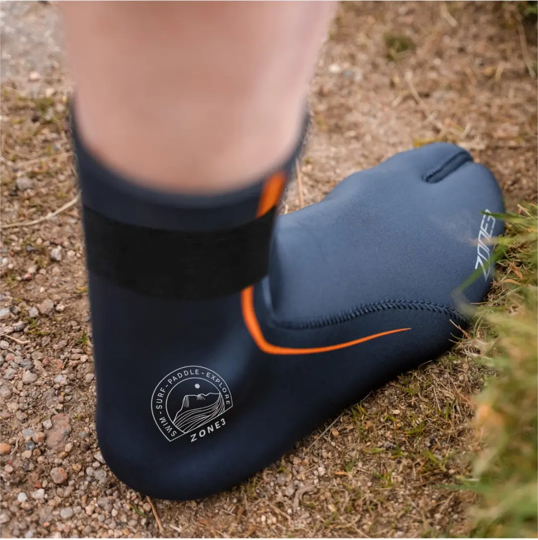 Zone3 Active-Flex 3mm Zwemsokken - Grijs/ Oranje