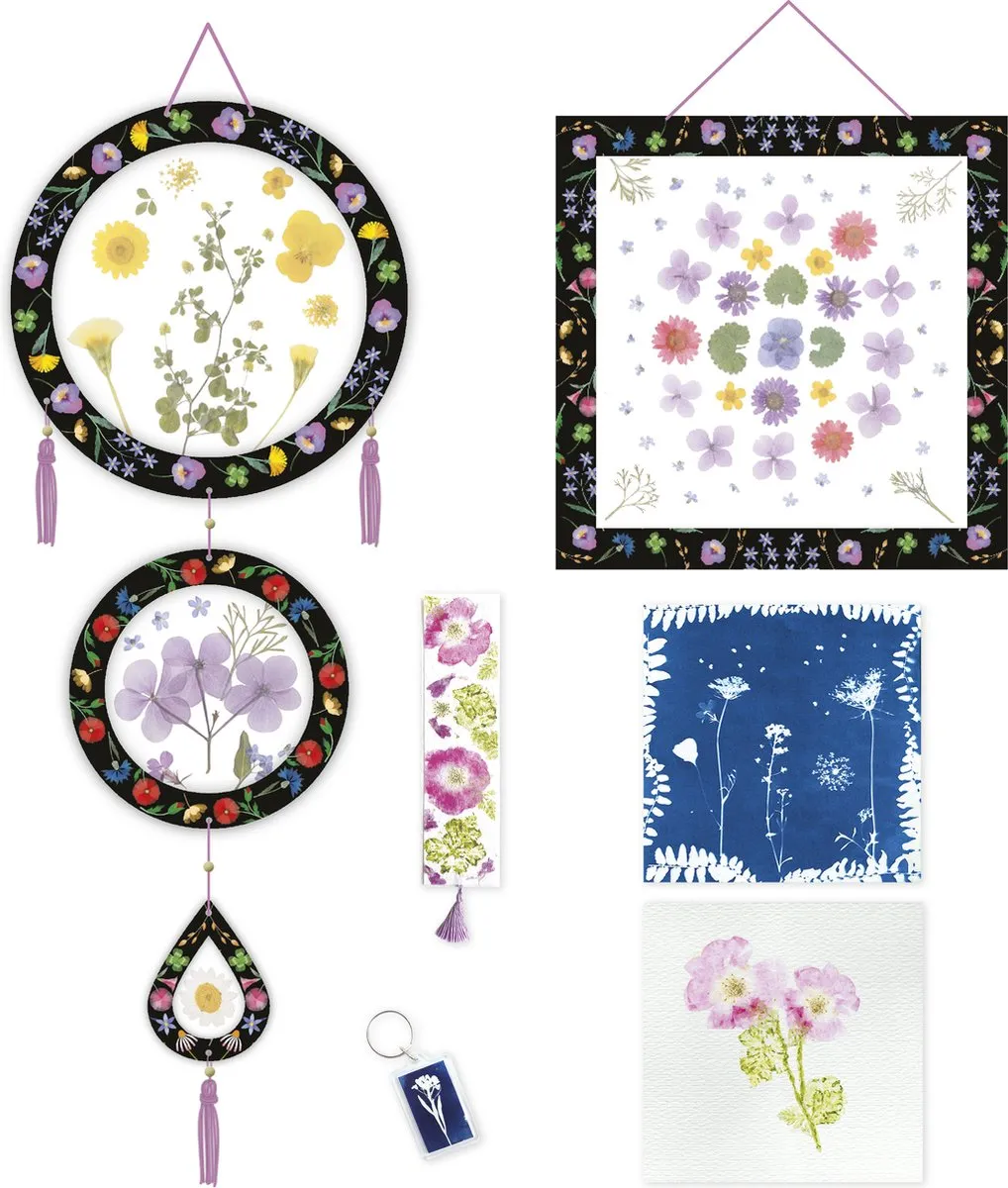 Janod Les Ateliers Deco Knutselset Bloemenpers - 6 Activiteiten