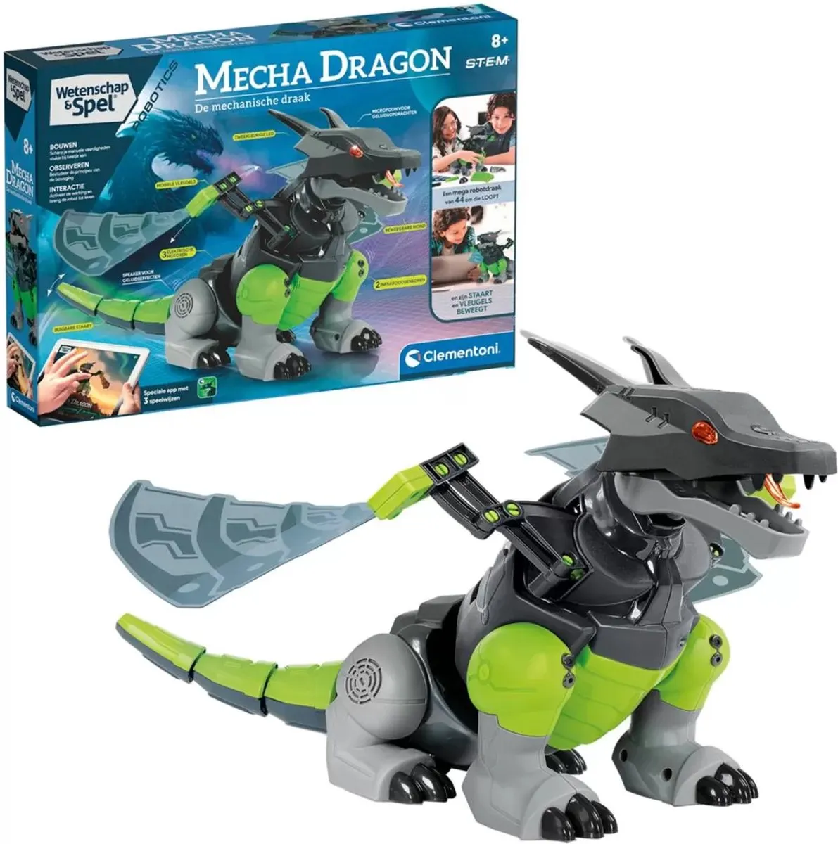 Clementoni Mecha Dragon Robot Speelgoed 2008289 - Blauw