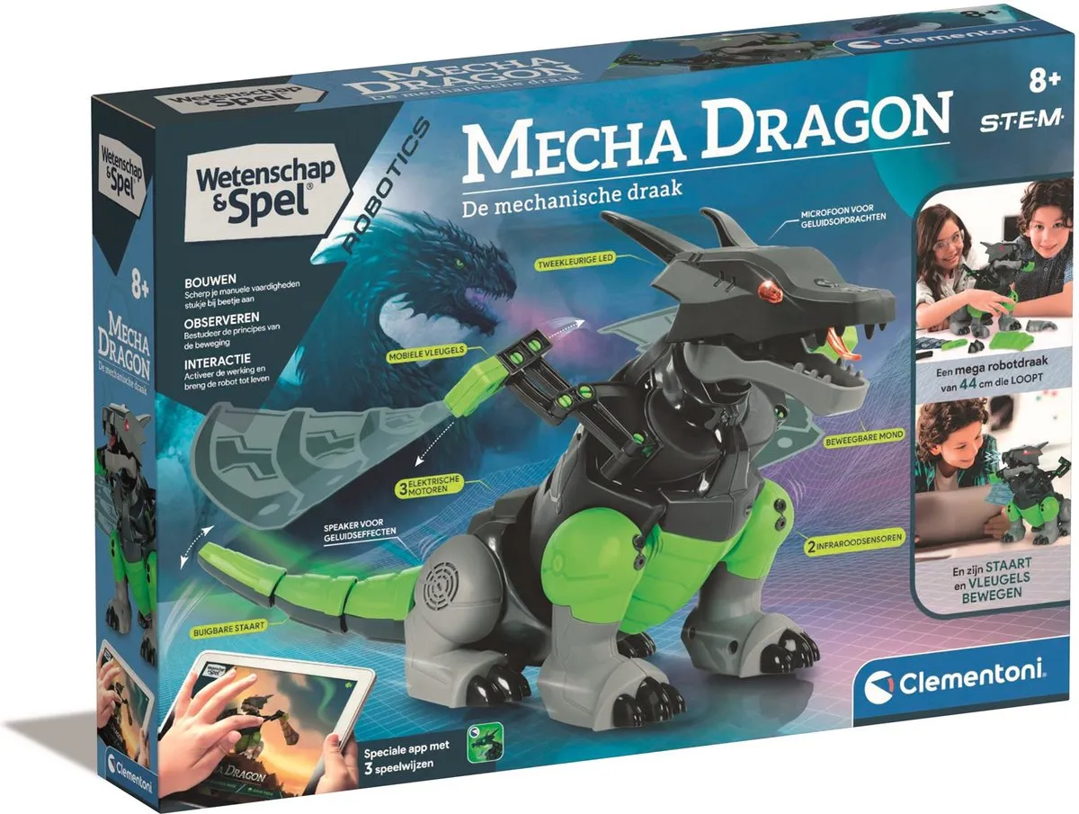 Clementoni Mecha Dragon Robot Speelgoed 2008289 - Blauw