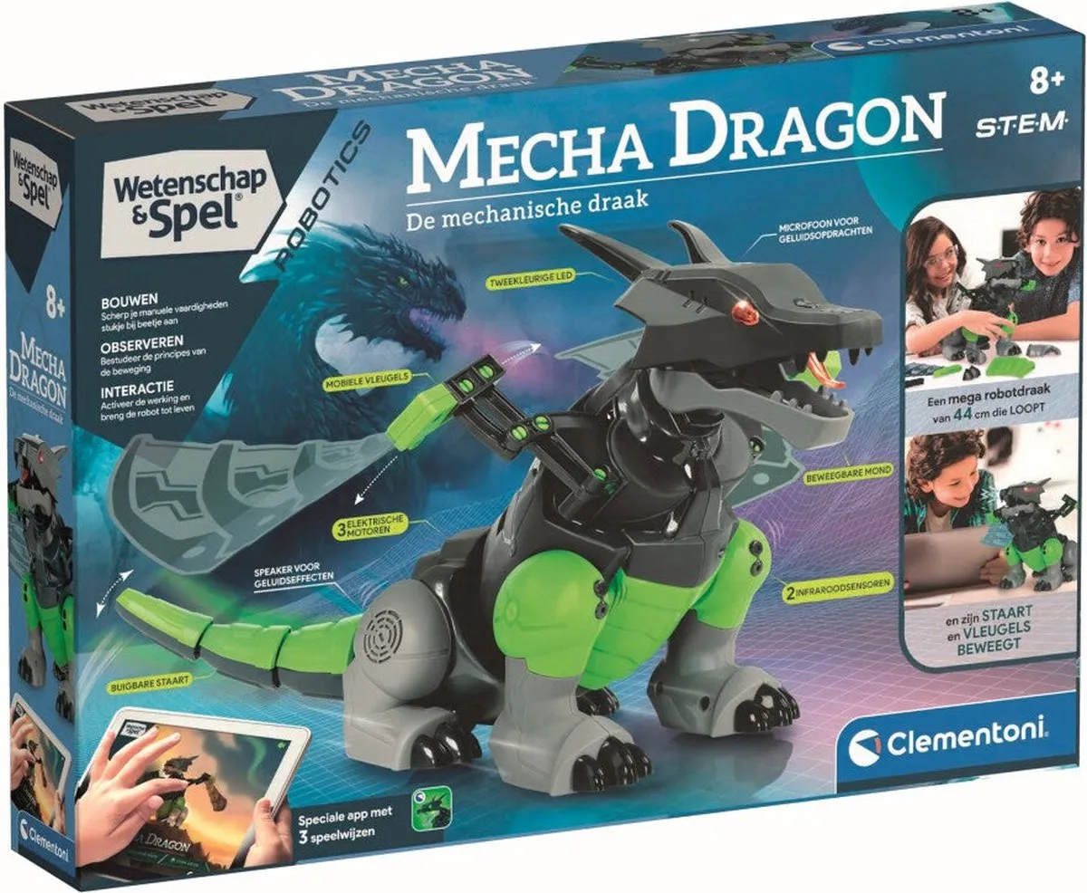 Clementoni Mecha Dragon Robot Speelgoed 2008289 - Blauw
