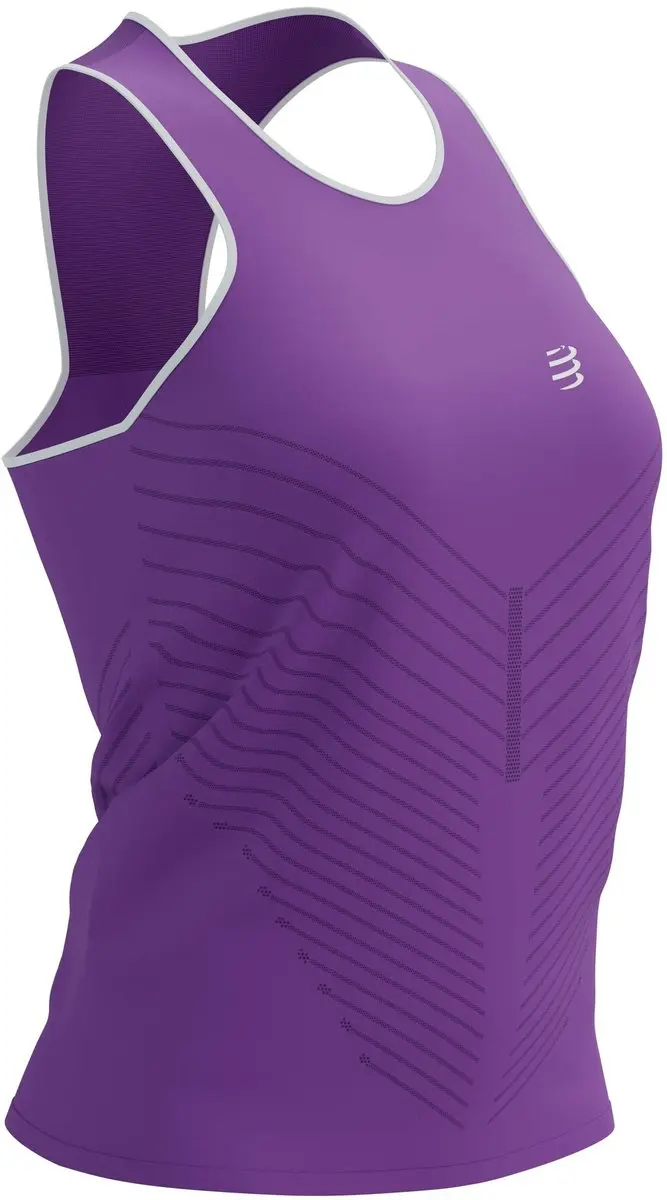 Compressport Performance Singlet W - L - Royal Lilac/Wit - afbeelding 6 van 6