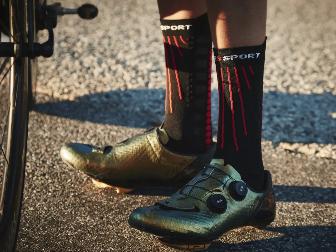 Compressport Aero Socks 35-38 - Wit/Geel/Rosa