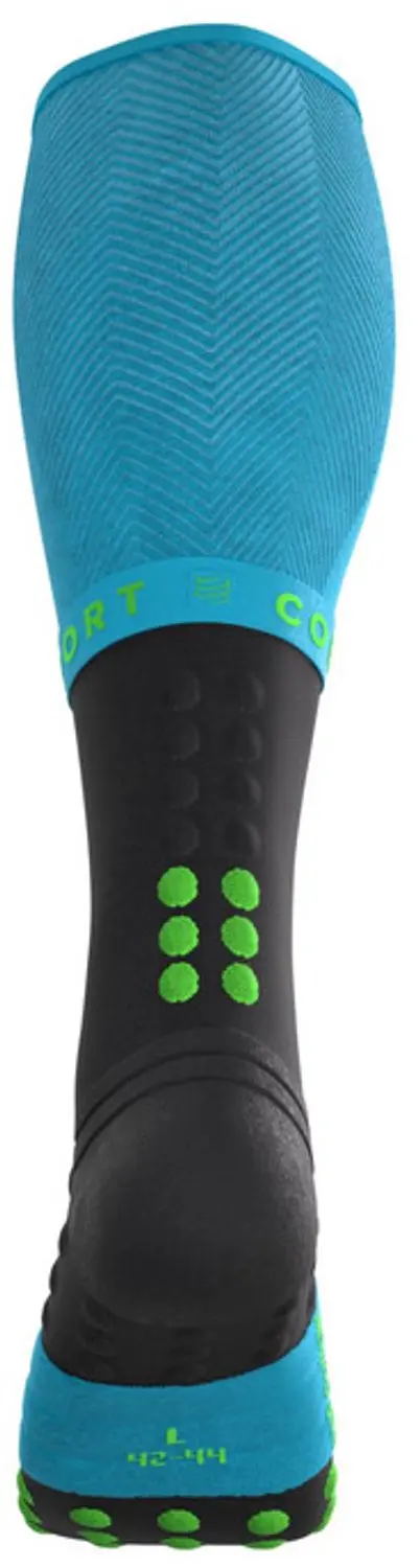 Compressport Full Socks Winter Run Compressiesokken 42-44 - Black/Safe Yellow - afbeelding 6 van 6