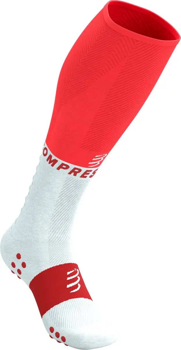 Compressport Full Socks Oxygen Compressiesokken 35-38 - Fluo Red