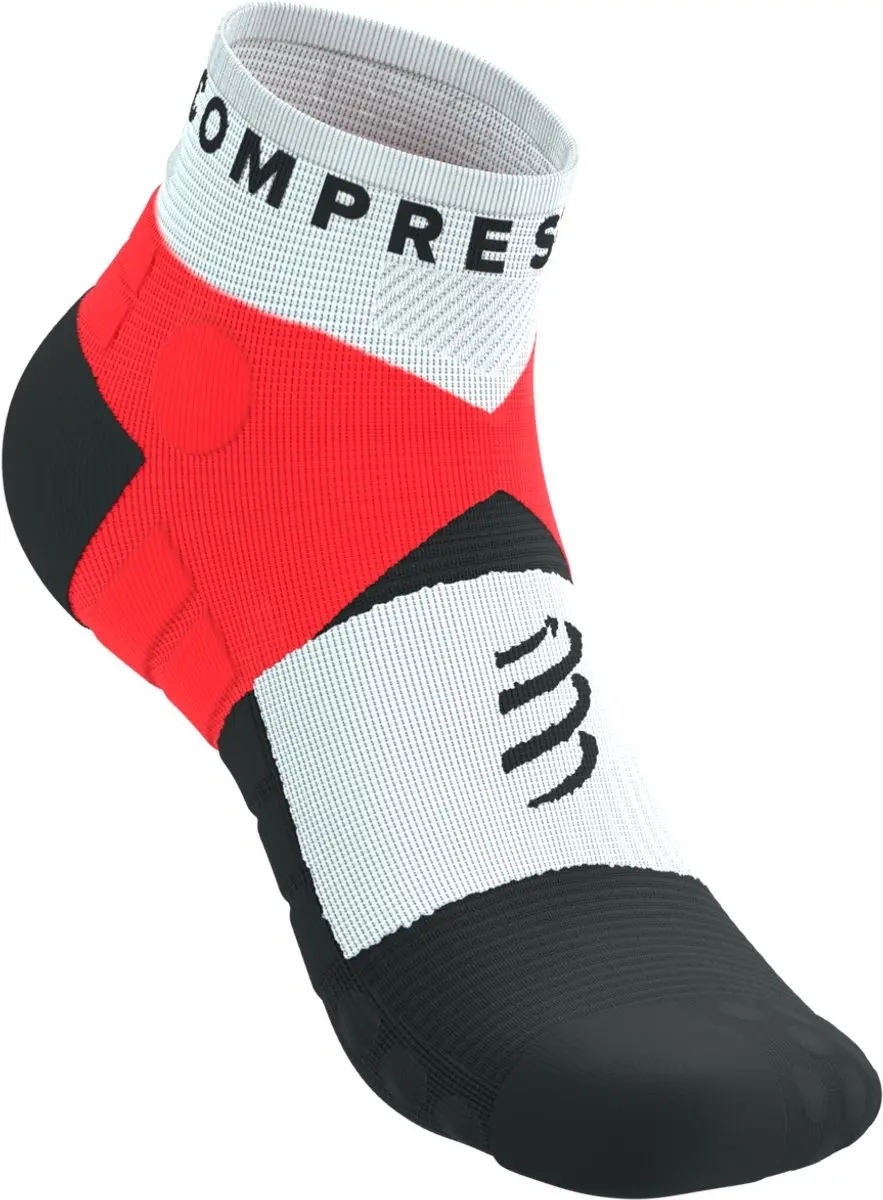 Compressport Ultra Trail Low Socks 42-44 - Fluo Rood/Wit - afbeelding 6 van 6