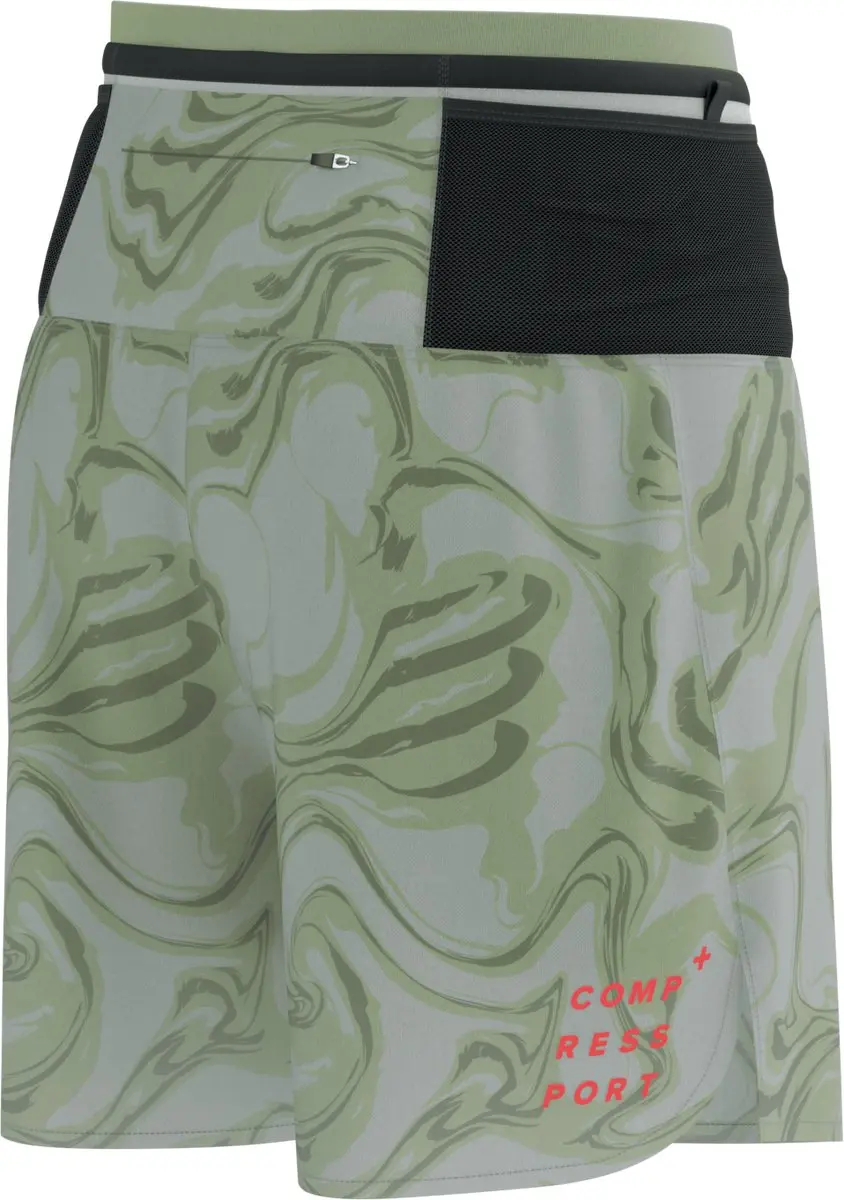 Compressport Trail Racing 2-in-1 Short M - Green Camo