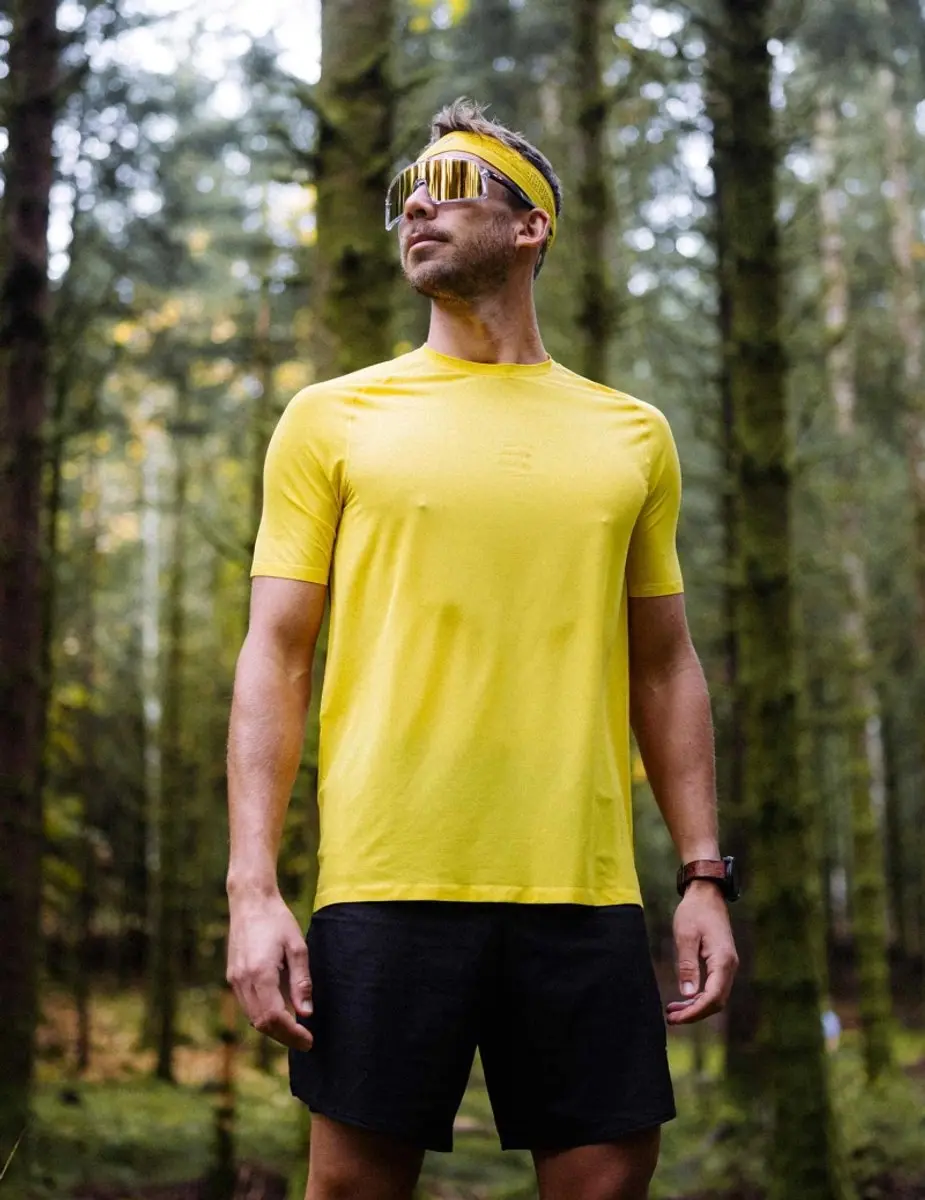 Compressport Trail Racing SS T-shirt M - Ceylon Yellow