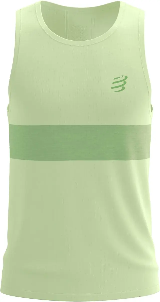 Compressport Performance Singlet M - XL - Cream/Neon Green - afbeelding 6 van 6