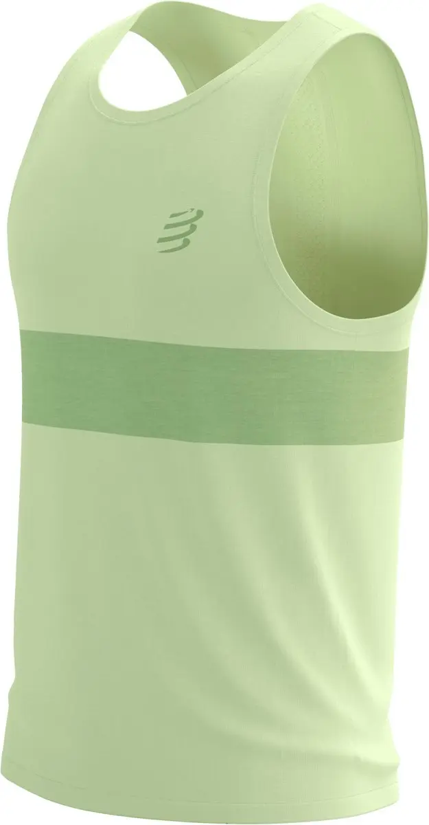 Compressport Performance Singlet M - XL - Cream/Neon Green