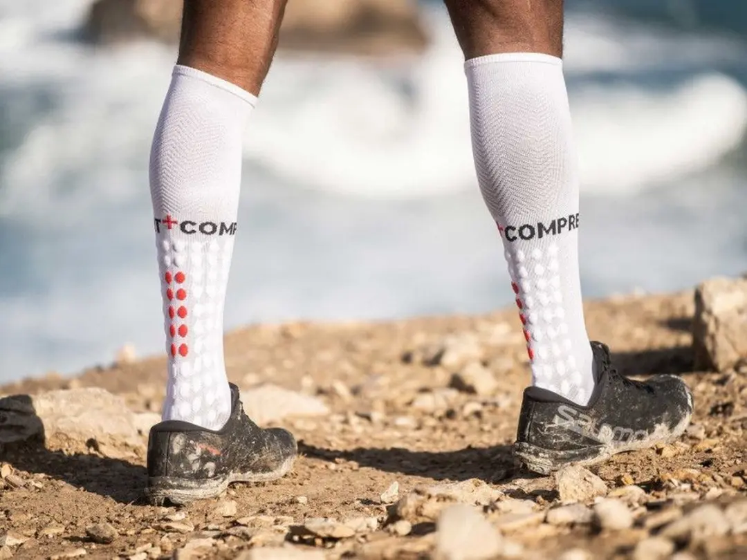 Compressport Full Socks Run Compressiesokken 35-38 - Ether/Norse Blue