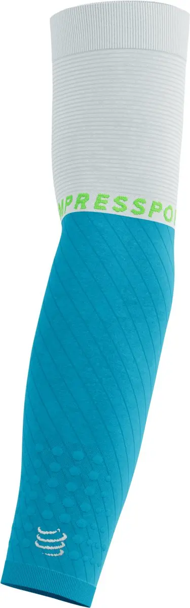 Compressport Armforce Norse Blue/Neon Green - Maat 2
