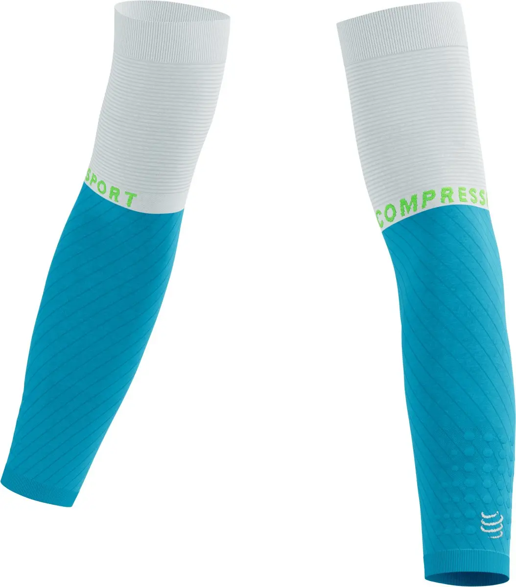 Compressport Armforce Norse Blue/Neon Green - Maat 2