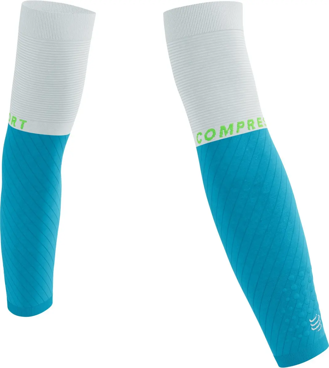 Compressport Armforce Norse Blue/Neon Green - Maat 2