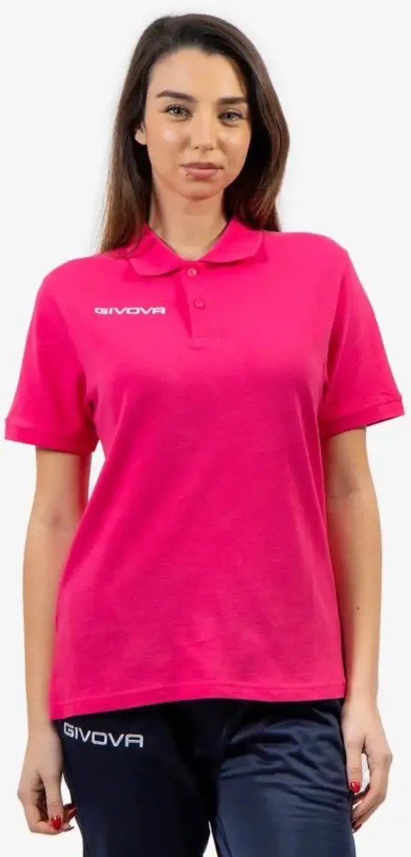 Givova Polo Cotone Piquet - Zomerroze - XXL