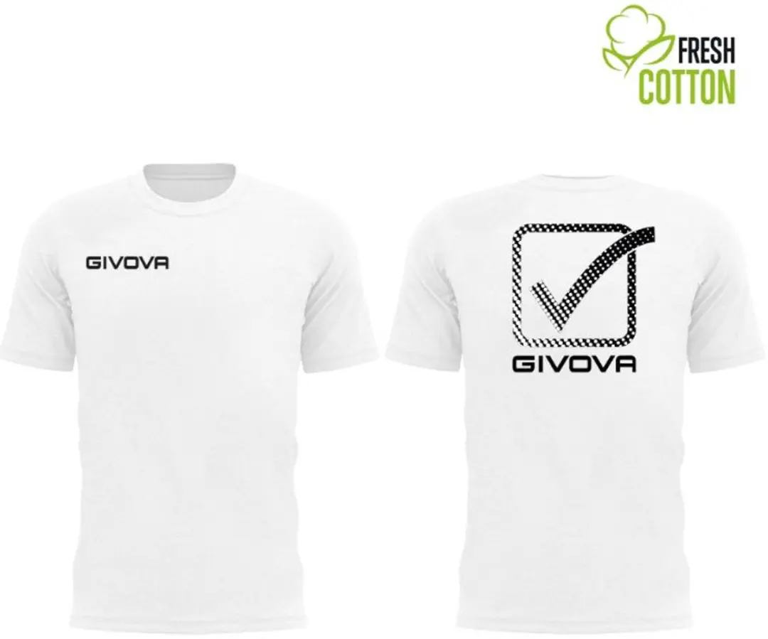 Givova Cubo Katoenen T-shirt - L - Wit - afbeelding 4 van 4