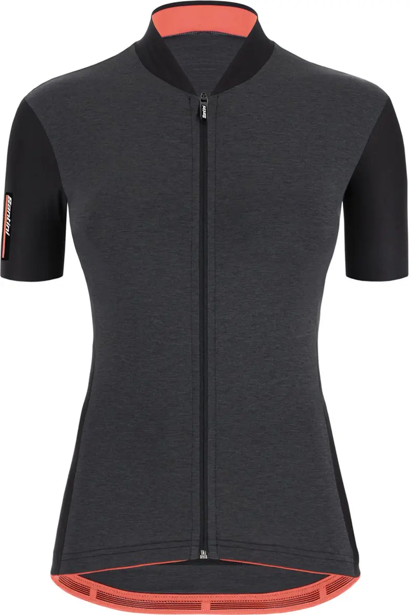 Santini Fietsshirt Korte mouwen Zwart Dames