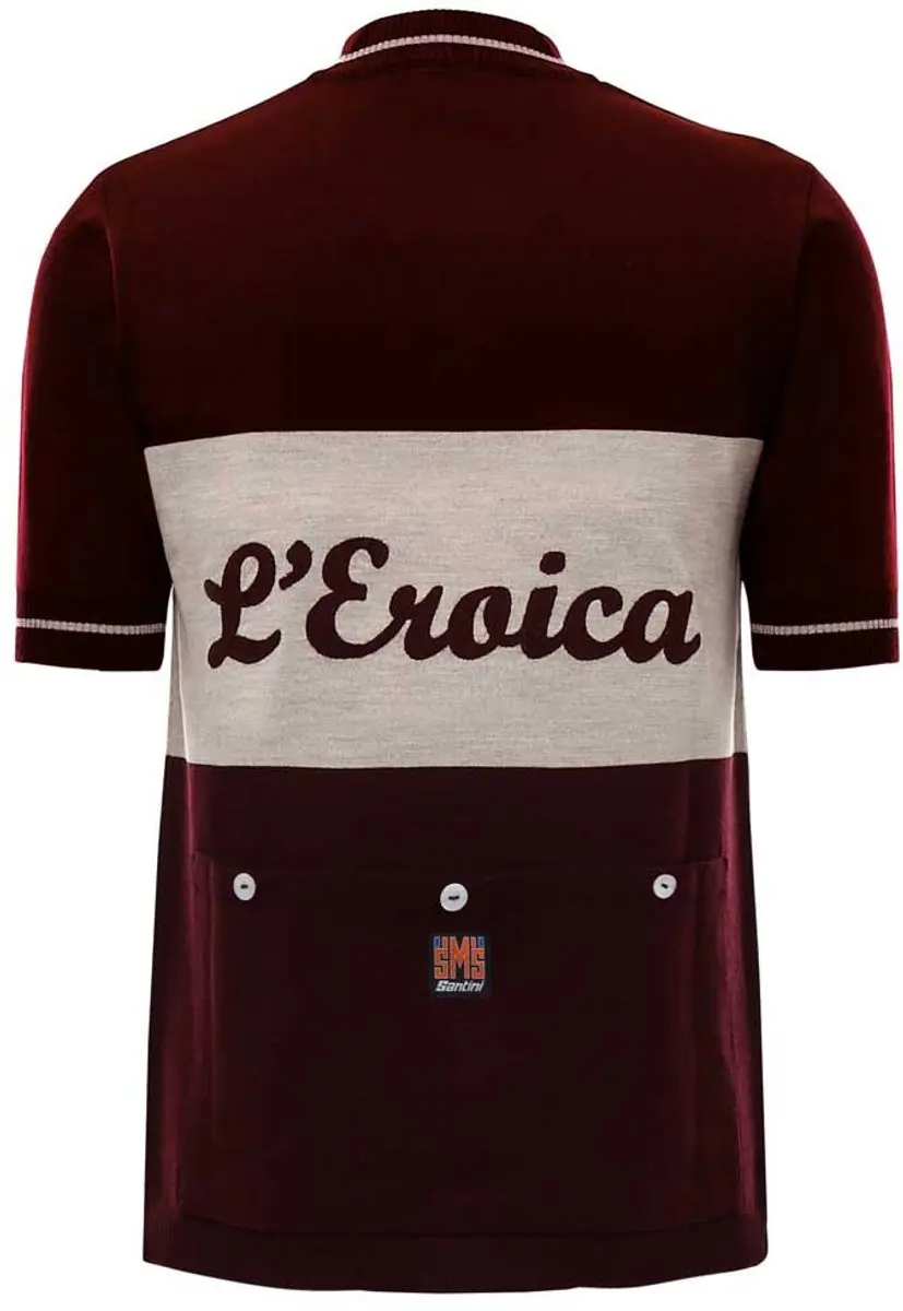 Santini Eroica Official Wielertrui M - Bordeaux