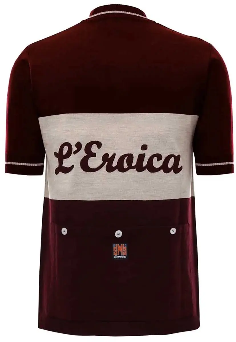 Santini Eroica Official Wielertrui M - Bordeaux