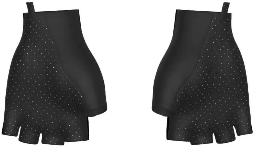 Santini Paris-Roubaix 2026 Korte Handschoenen - L - Zwart
