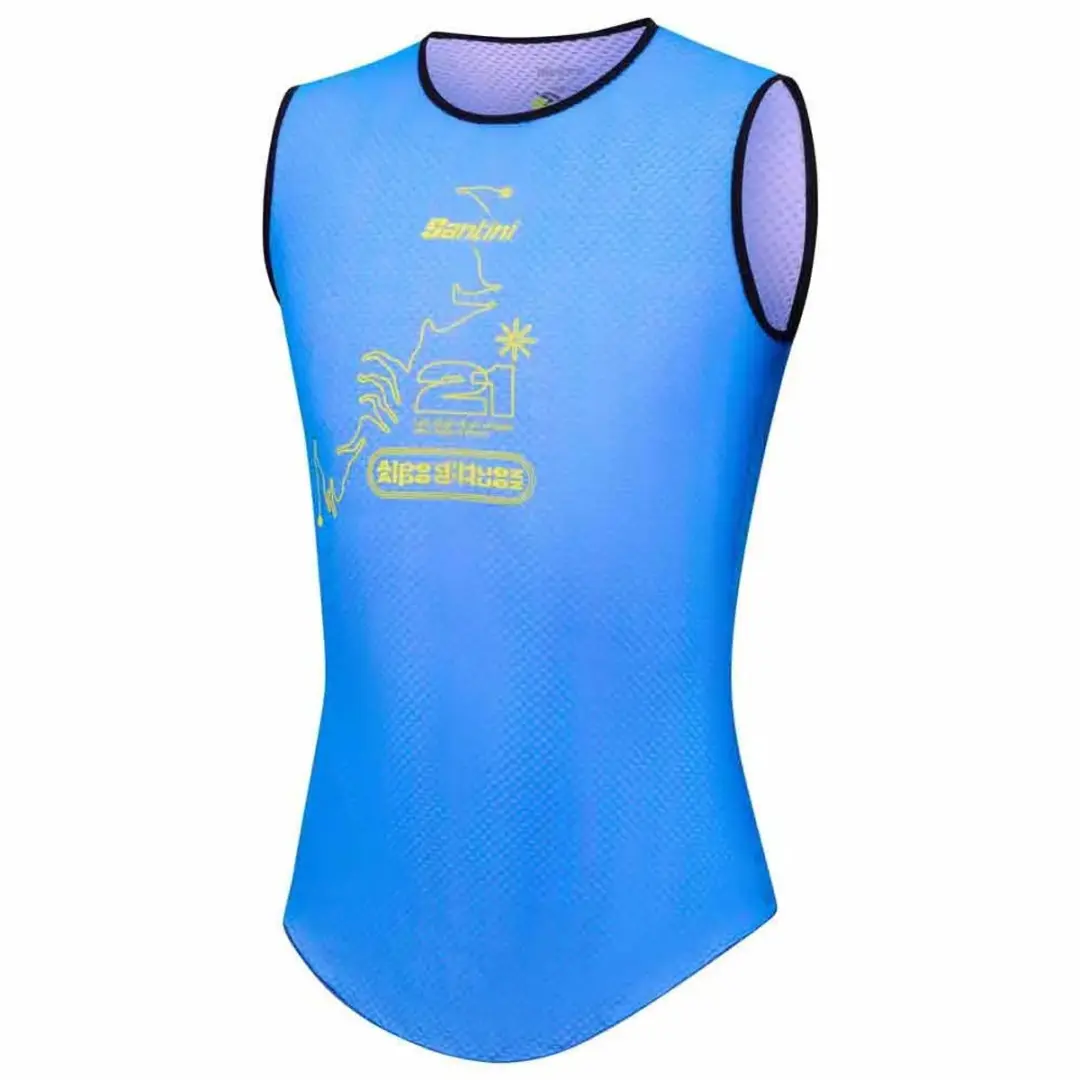 Santini Tdf Alpe D’Huez Mouwloos Basislaag - XS - Paars