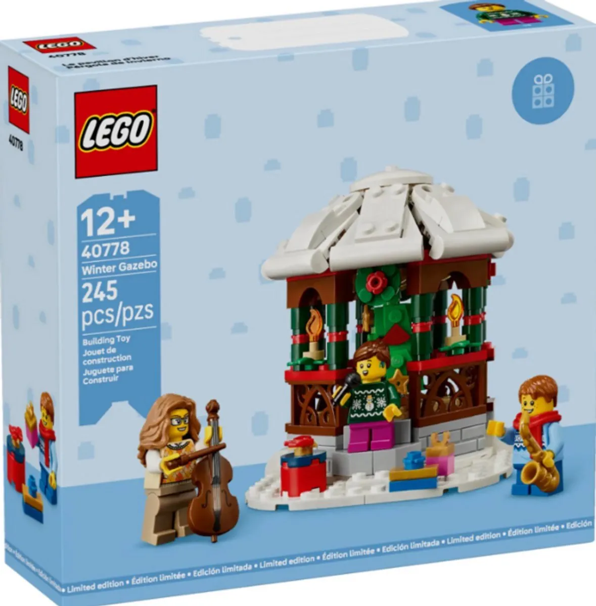 LEGO Winter Gazebo 40778 - 225 Stukken - 3 Minifiguren