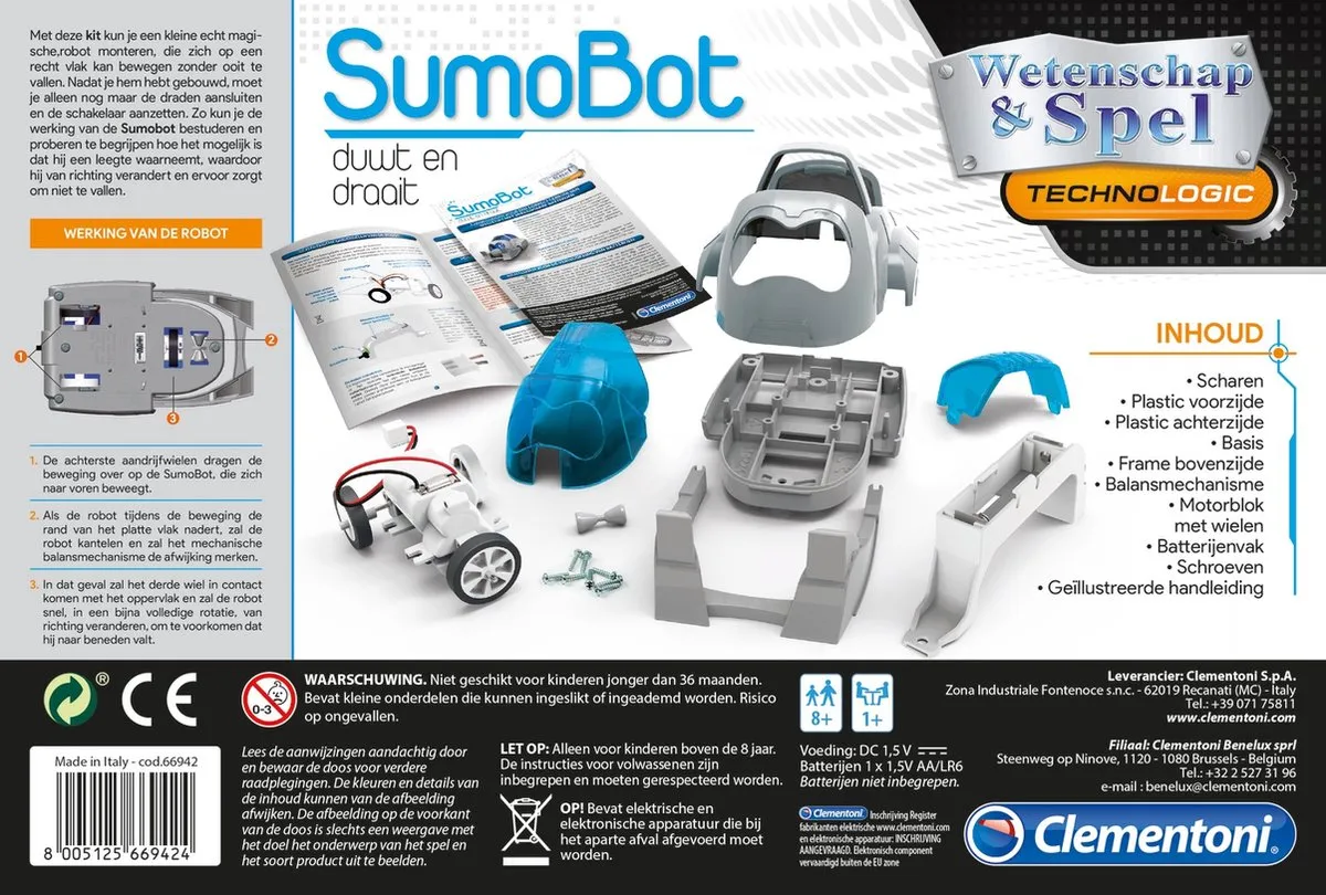 Clementoni Sumobot - 1 Stuk - Multicolor - afbeelding 6 van 6