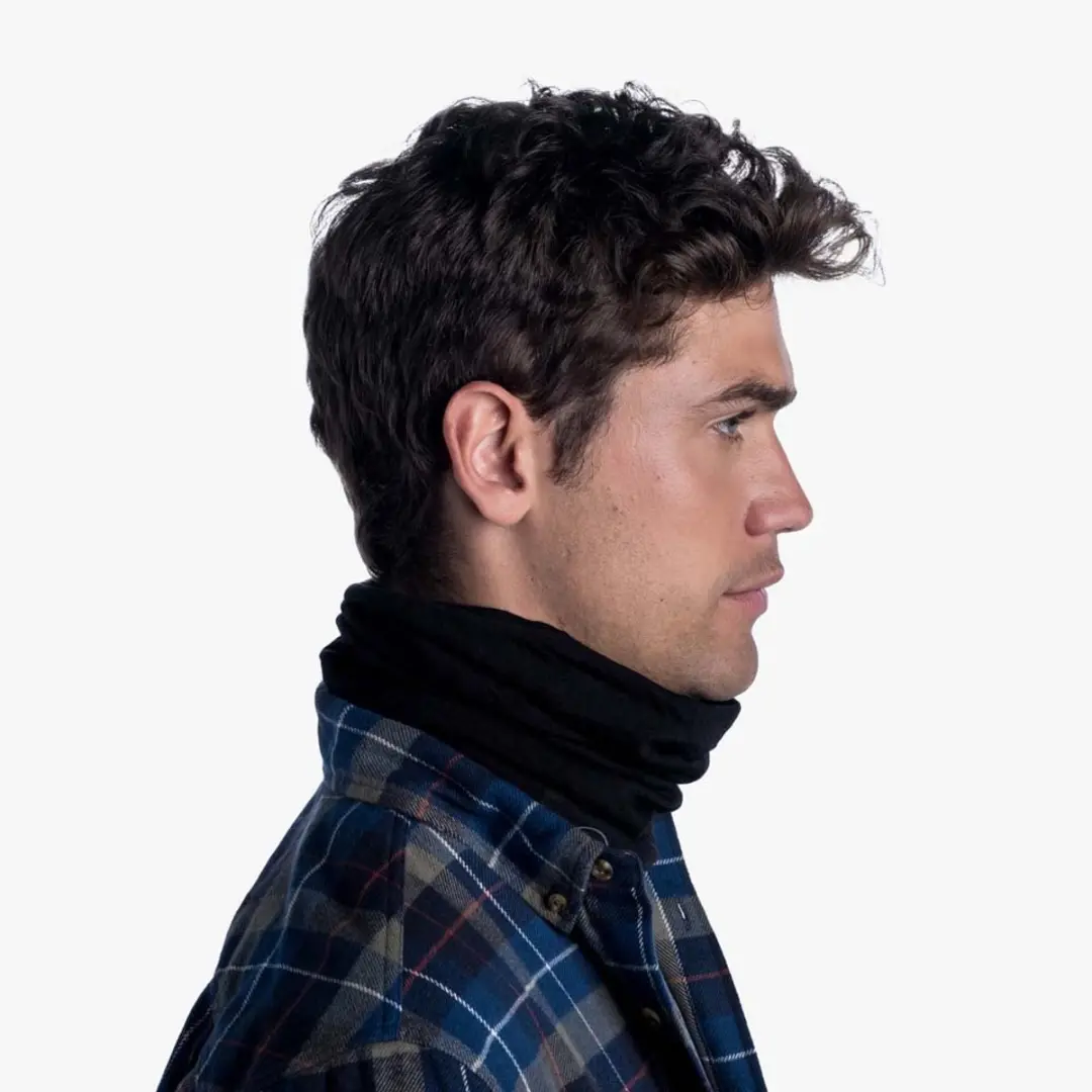 Buff Merino Midweight Nekwarmer - Zwart