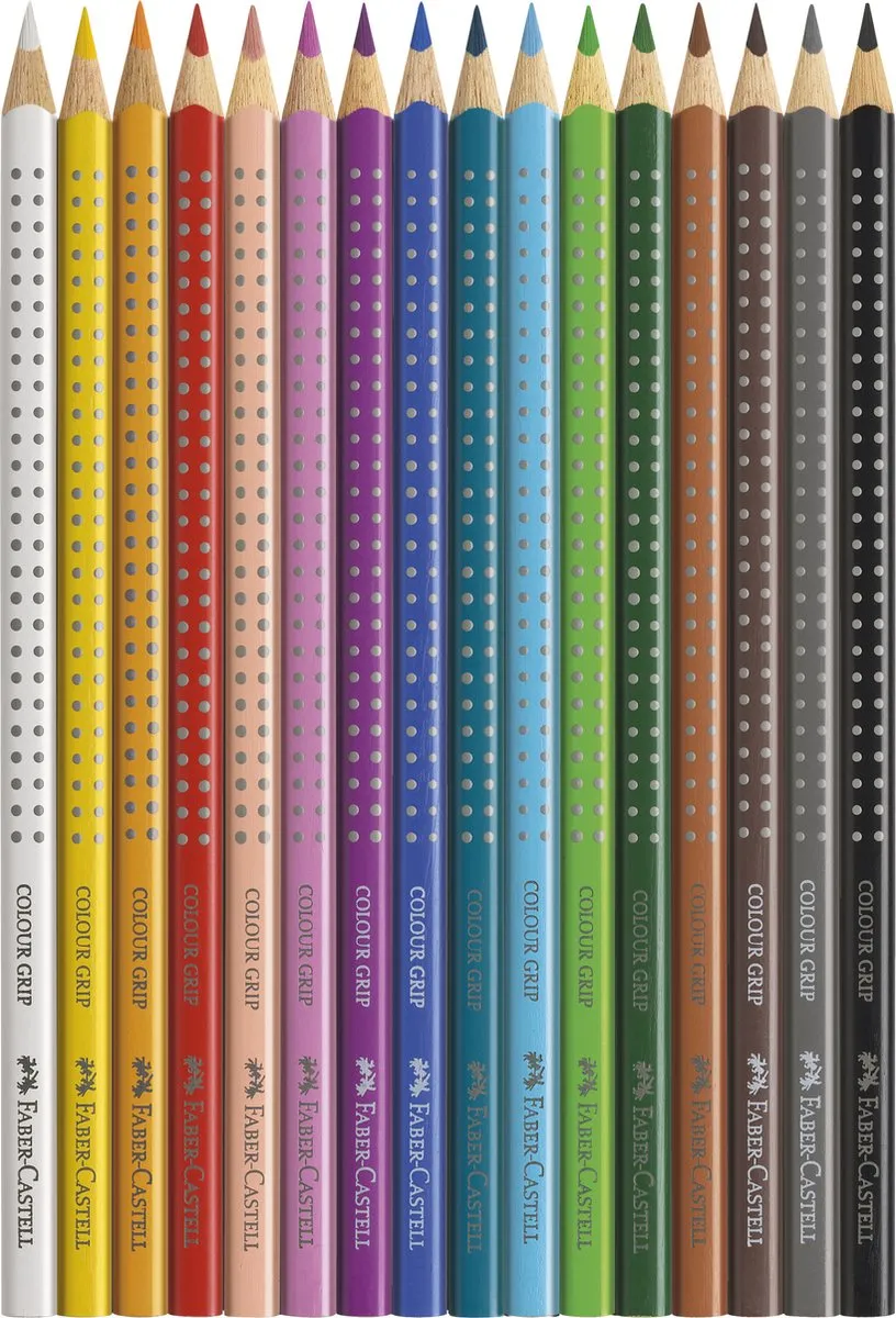 Faber-Castell Grip 2001 Kleurpotloden - 300 Stuks - 12 Kleuren