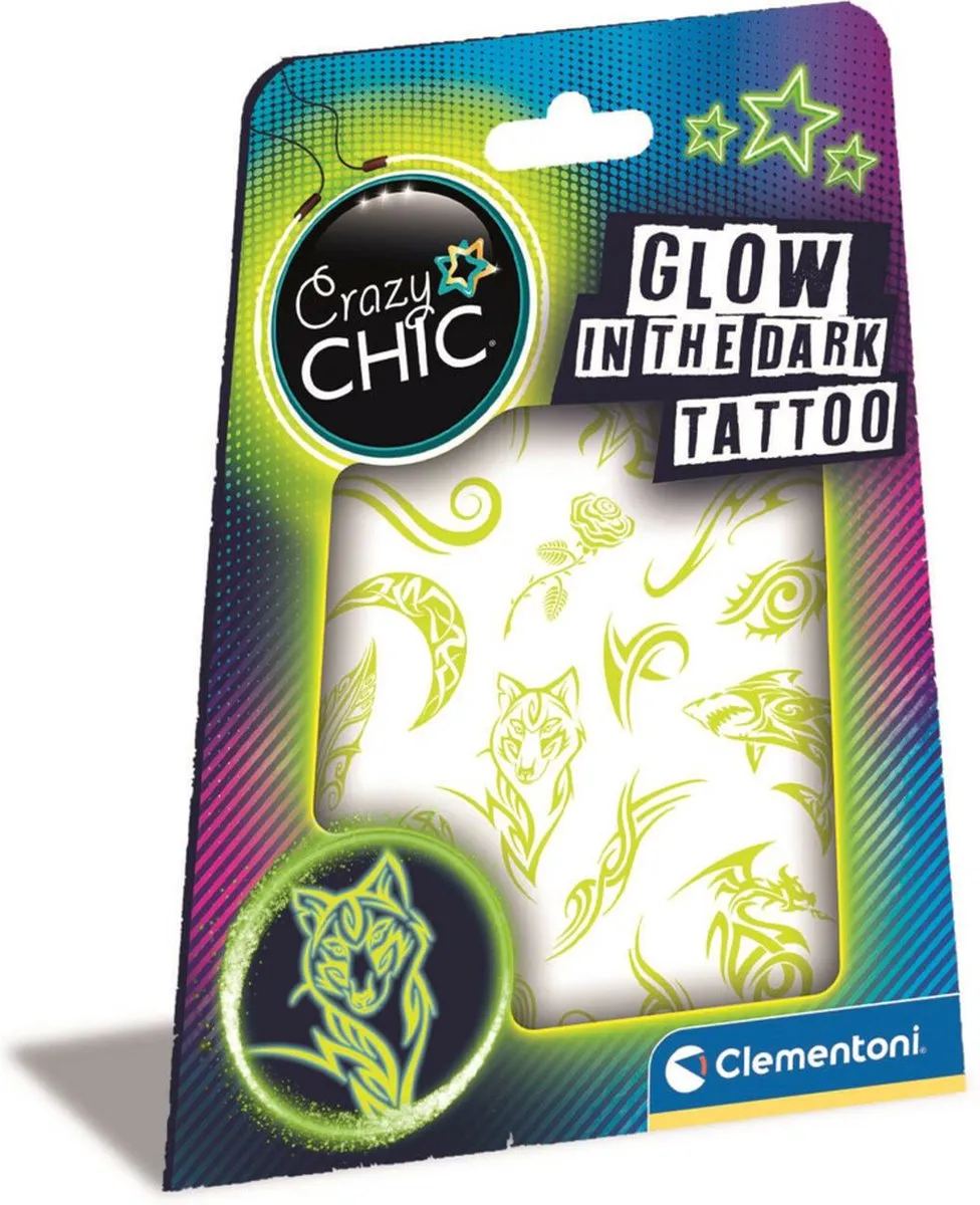 Clementoni Crazy Chic Glow in the Dark Tattoos
