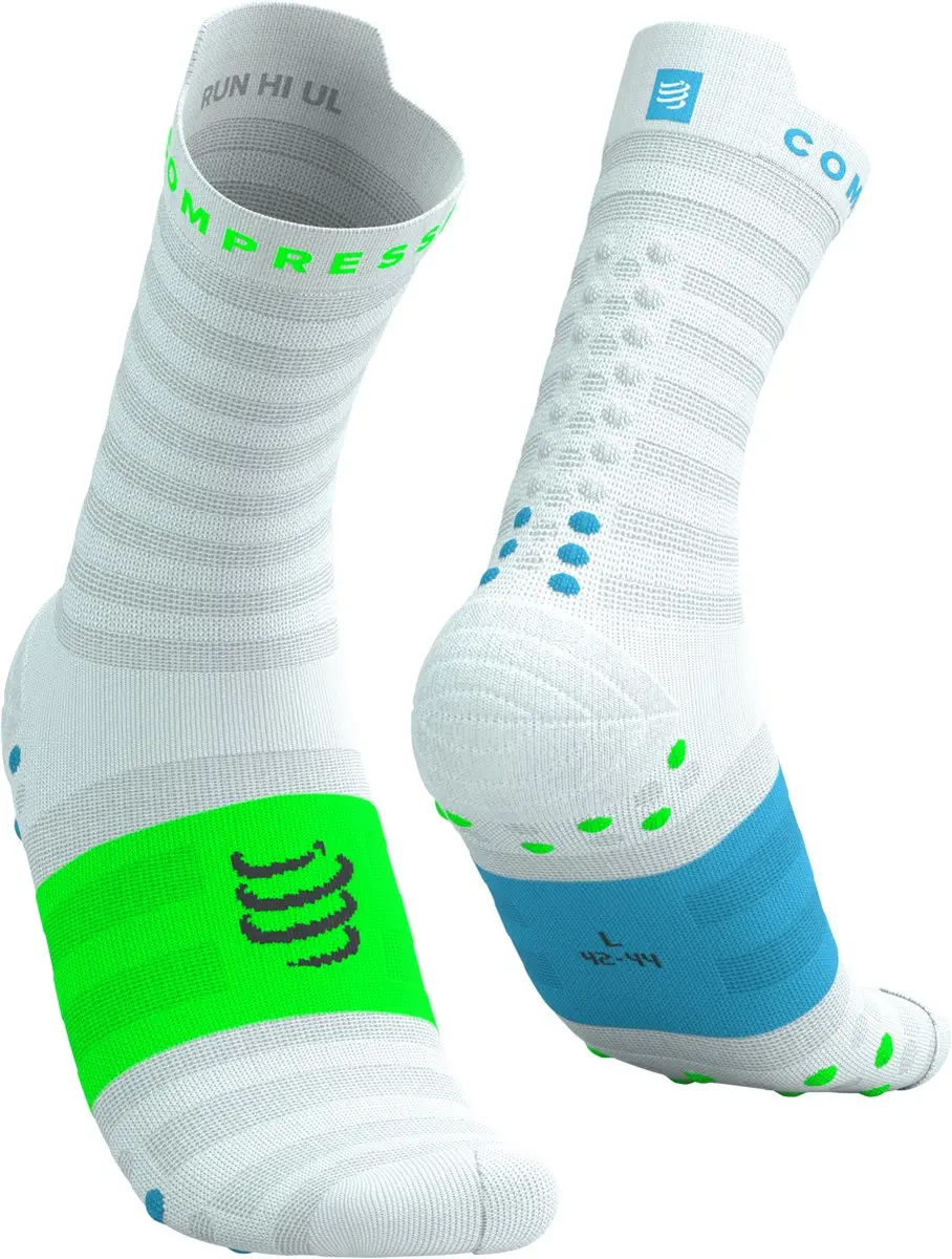 Compressport Pro Racing Socks v4.0 Ultralight Run - 39-41 - Wit/Alloy