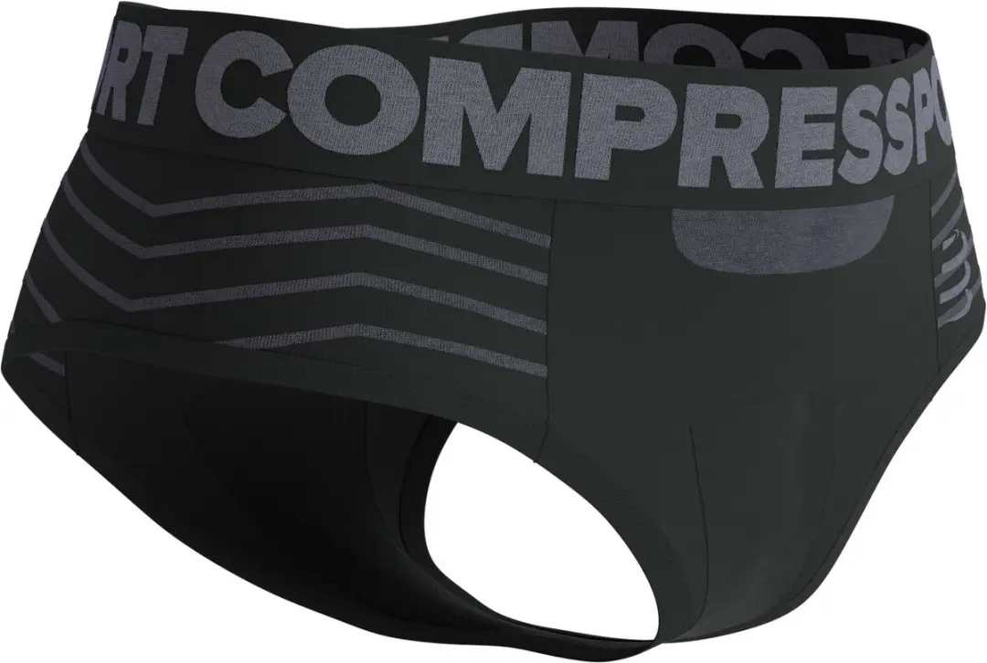 Compressport Seamless Boxer Dames - M - Black/Grey - afbeelding 2 van 6