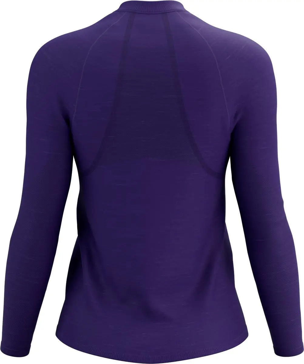 Compressport Trail HZ LS T-shirt - XS - Paars