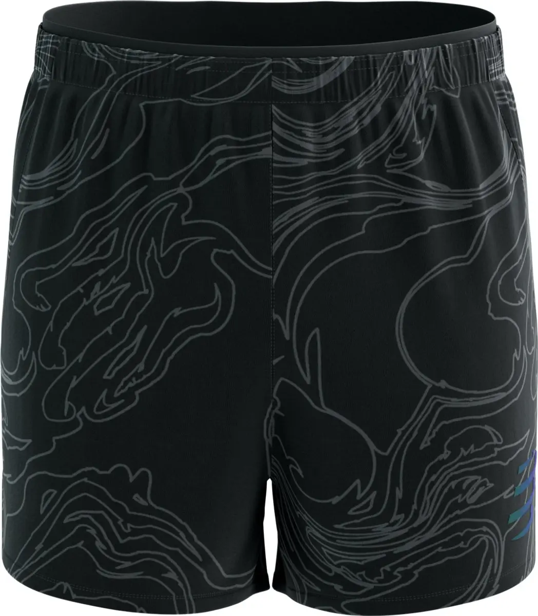 Compressport Performance Short M Trainingsbroek - L - Black/Aurora