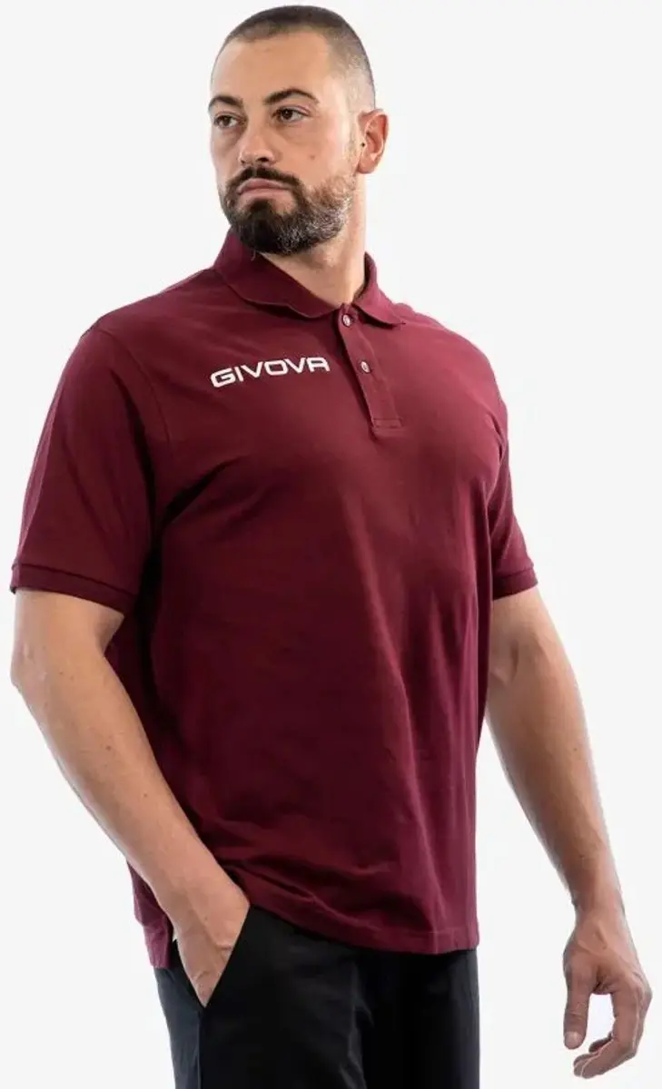 Givova Polo Cotone Piquet - Rood - 3XL - afbeelding 2 van 2