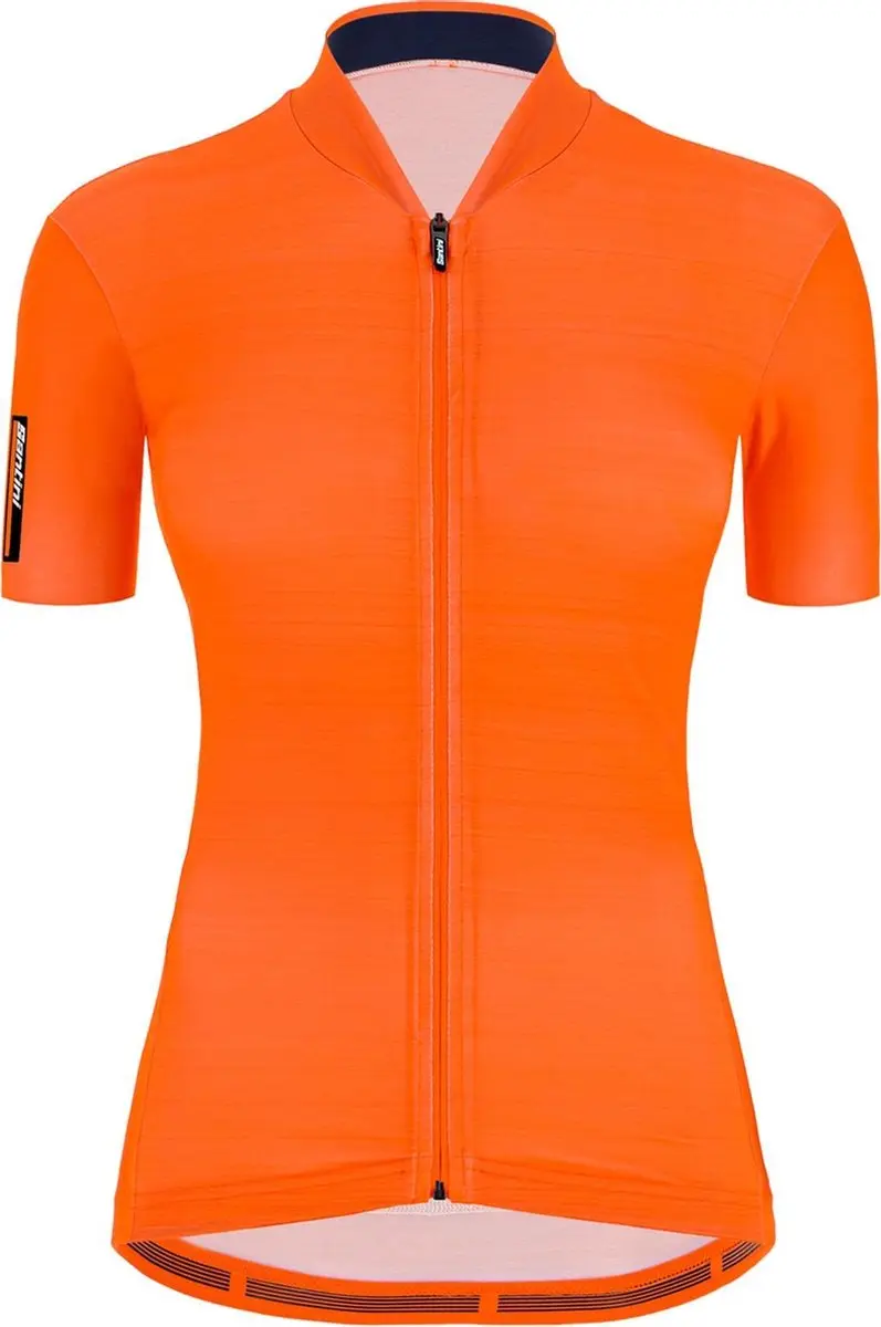 Santini Fietsshirt Korte mouwen Fluo Oranje Dames