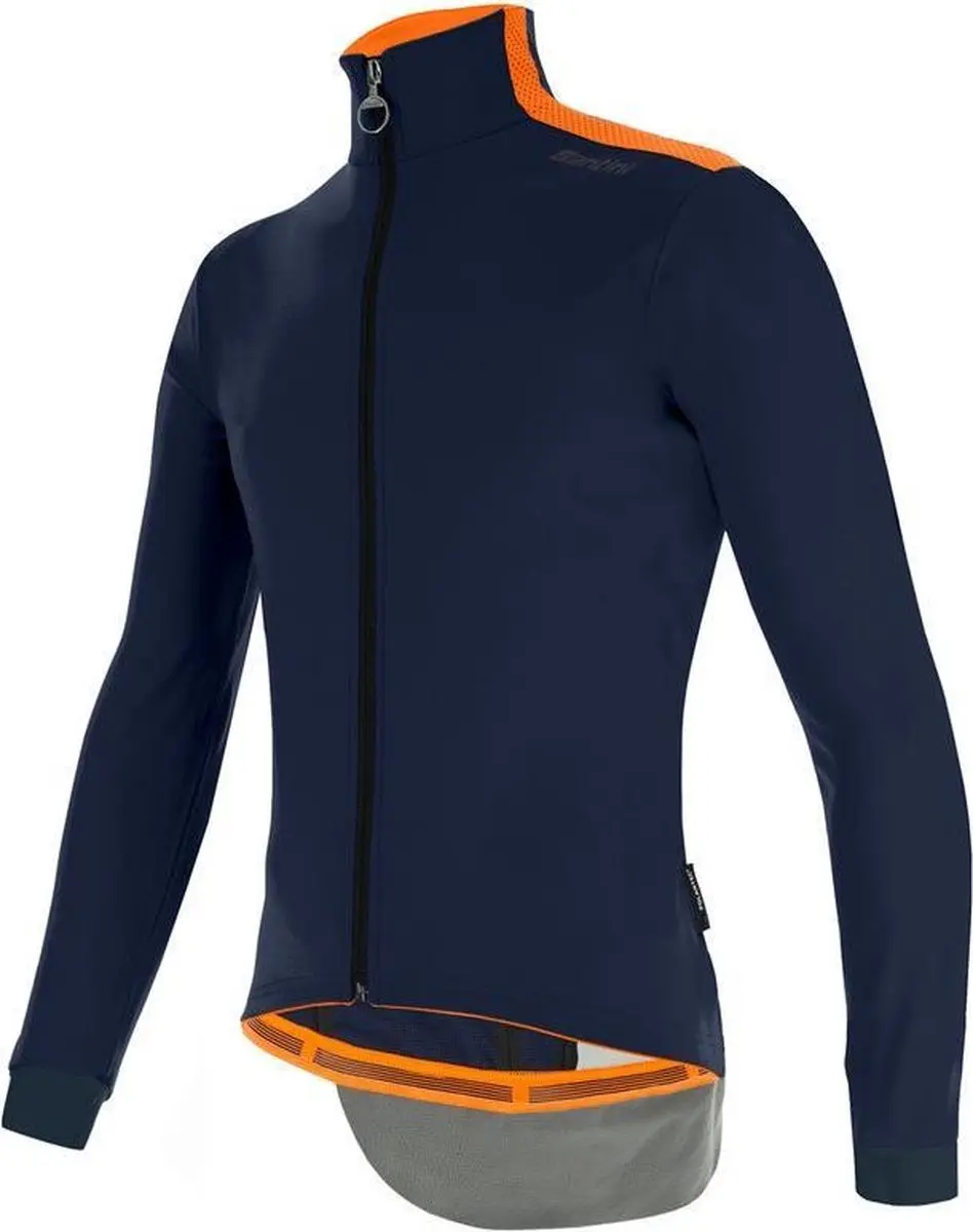 Santini Fietsjack lange mouwen Blauw Heren