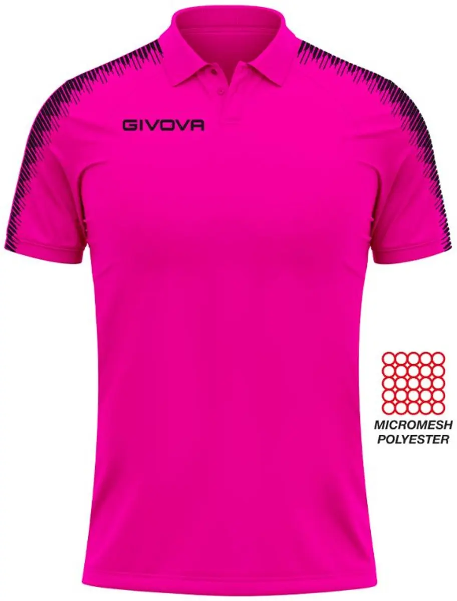 Givova Polo Club Poloshirt - XXL - Fuchsia - afbeelding 2 van 2